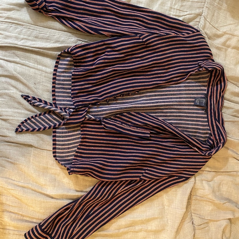 Forever 21 striped button up top